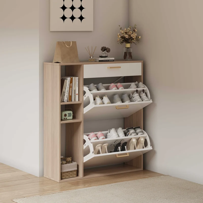 Schmaler Schuhschrank 3 Ebenen