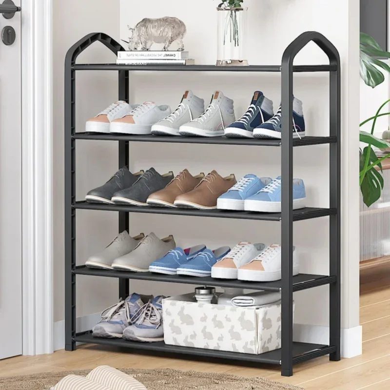 Schuhregal Schwarz mit 3–5 Ebenen