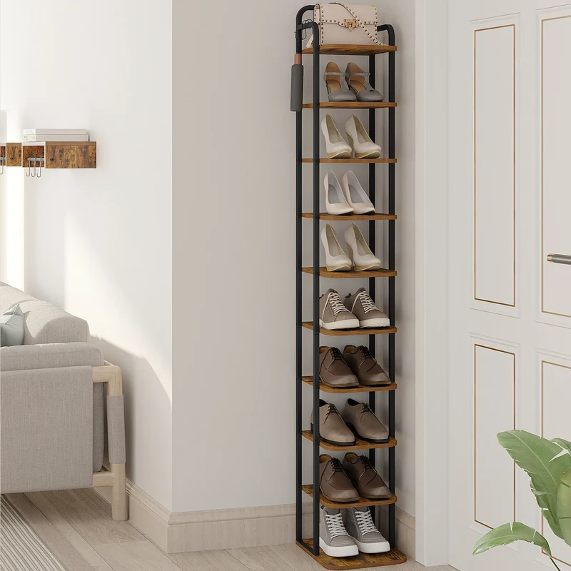 Vertikales Schuhregal 10 Ebenen – 30 × 26,5 × 171 cm